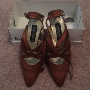 Kenneth Cole satin heels.